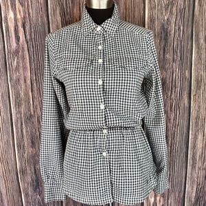 COLUMBIA Grey Checked Cinched Waist Flannel Tunic